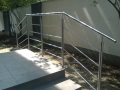 Balustrada schodowa, stal nierdzewna
