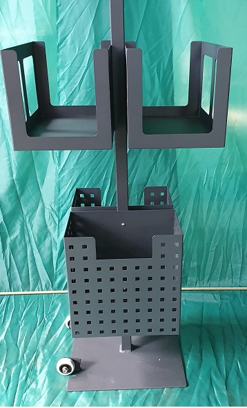 Stojak na kółkach do działu spożywczego